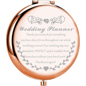 UJIMS Wedding Planner Gift Wedding Coordinator Makeup Mirror Event Planner Thank You Gift from Bride Groom (WeddingCoordinatorMirror)