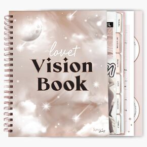 كتاب Vision Board LUXE - مجلة تحتوي على قصاصات ولوحات رؤية متكاملة وأحلام مصنفة وطقوس امتنان - COSMIC