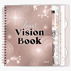 Vision Board Book LUXE - Journal with Integrated Vision Boards, Categorized Dreams, and Gratitude Rituals - Black