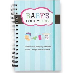 Baby’s Daily Log, Planner and Keepsake Journal- Track Feedings, Sleeping Schedules, Memorable Moments, Milestones by Kahootie Co (Teal)