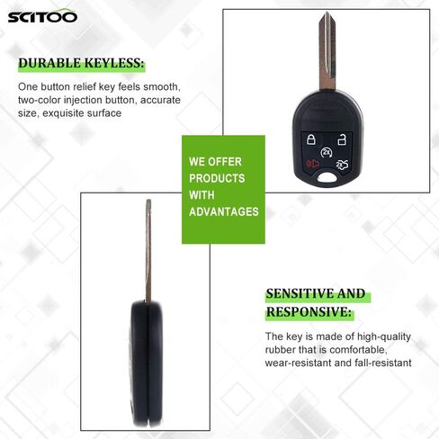SCITOO Keyless Entry Remote Control Key Fob 5 Buttons Replacement for Ford Explorer Edge Expedition Mustang Lincoln MKS MKX Navigator 2011-2016 1PC FCC CWTWB1U793 in Saudi Arabia