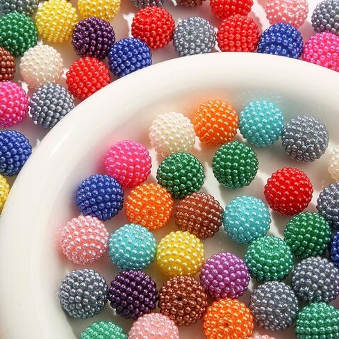 20 مللي متر خرز أكريليك 100 قطعة خرز علكة مكتنزة تقليد خرز فضاء مستدير لصنع المجوهرات بنفسك (yangmei-1) in Kuwait