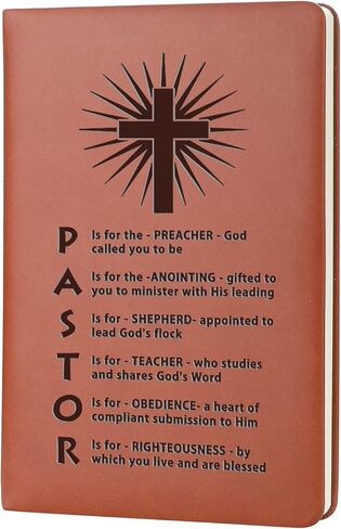 Pastor Gifts Pastor Leather Journal Notebook Pastor Appreciation Gifts Christian Gifts Minister's Gift Pastor Definition Notebook Birthday Gift (Devoted to giving) in Kuwait