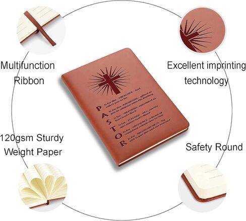 Pastor Gifts Pastor Leather Journal Notebook Pastor Appreciation Gifts Christian Gifts Minister's Gift Pastor Definition Notebook Birthday Gift (Devoted to giving) in Kuwait