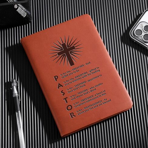 Pastor Gifts Pastor Leather Journal Notebook Pastor Appreciation Gifts Christian Gifts Minister's Gift Pastor Definition Notebook Birthday Gift (Devoted to giving) in Kuwait