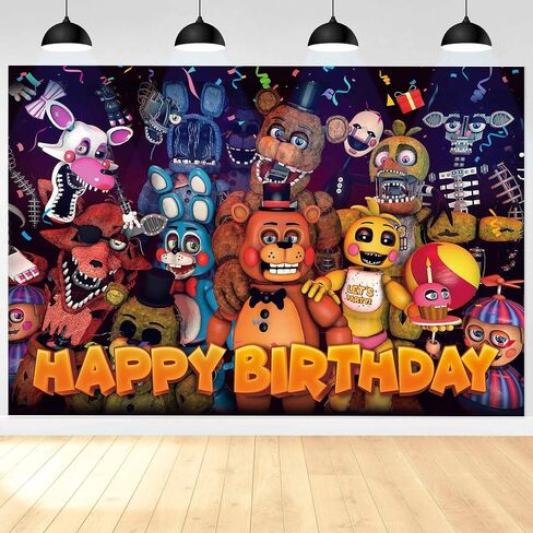 Happy Birthday Backdrop for Kids - Anime Chidren Birthday Decorations Banner Photography Background for Kids Party Supplie 5X 3FT in Saudi Arabia