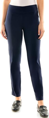 Zac & Rachel Women's Petite Millennium Fabric Pull-On Slim Leg Pant, Navy Blazer, 14P in Saudi Arabia