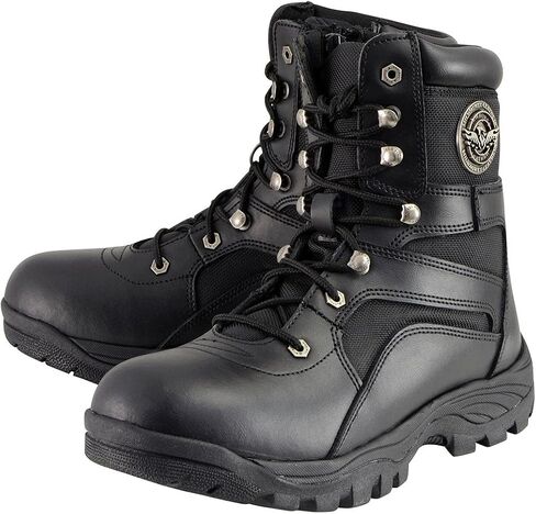 Milwaukee Leather Men's Premium Leather Swat Style-Tactical Lace-Up Biker Boots | MBM in Saudi Arabia