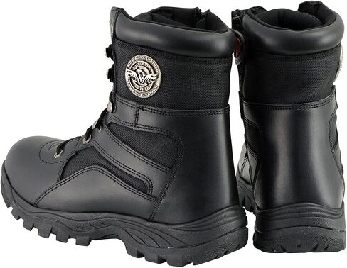 Milwaukee Leather Men's Premium Leather Swat Style-Tactical Lace-Up Biker Boots | MBM in Saudi Arabia