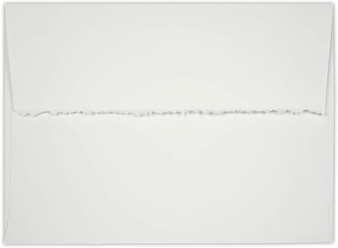 LUXPaper A7 Deckle Edge Invitation Envelopes | 5 1/4" x 7 1/4" | Natural White | 80lb. Text | 50 Qty in Saudi Arabia