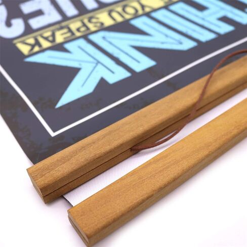 Classroom Poster Think Before You Speak Print Scroll Sign Educational Painting Motivational Home School Print Teaching Decor 15.7 x 27 inch (with Hanging Frame) in Kuwait