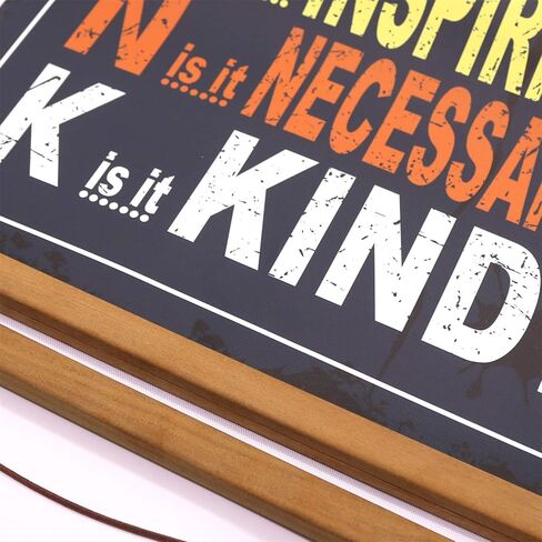 Classroom Poster Think Before You Speak Print Scroll Sign Educational Painting Motivational Home School Print Teaching Decor 15.7 x 27 inch (with Hanging Frame) in Kuwait