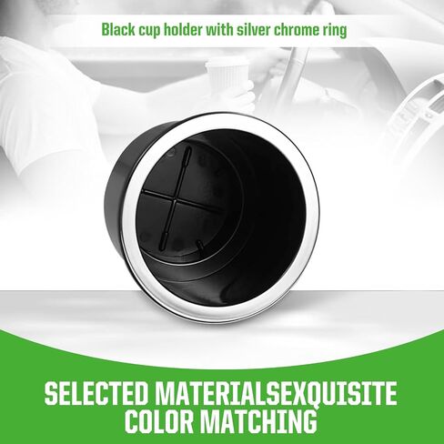 Pack-4 Car Cup Holder, Plastic Drink Holder, Waterproof Tea Cup Base Decoration, Cup Holder Inserts, Cup Coaster Replacement, Universal for Most Cars,Trucks, SUVs (Black) in Saudi Arabia