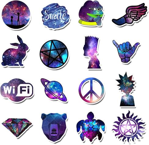 ملصقات نمط المجرة للفتيات ملصقات كوكبة حلم السماء سلسلة نجوم هاراجوكو الساطعة مجموعة ملصقات 35 قطعة من الفينيل لزجاجة المياه والدراجات النارية والدراجات وألواح التزلج والأمتعة in Kuwait