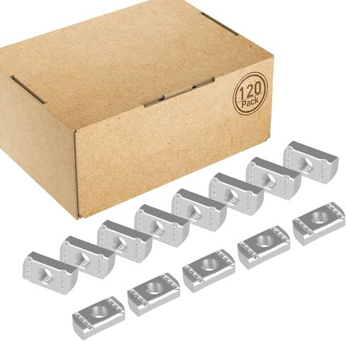 120 Pcs Strut Channel Nuts 3/8"-16 No Spring, Thickened Zinc Plated Strut Nuts for Strut Channel (120 Pcs) in Saudi Arabia