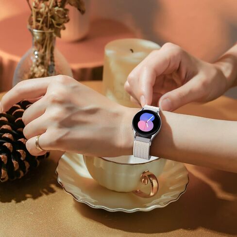 20mm Braided Nylon Adjustable Band for Samsung Galaxy Watch 5/4/6/active 2 40mm 44mm/Galaxy Watch 5 Pro 45mm/Watch 4 Classic 42mm 46mm/Galaxy Watch 6 Classic 43mm 47mm,6Pack Wristband Sport Strap for Women Men in Saudi Arabia
