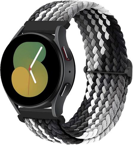 20mm Braided Nylon Adjustable Band for Samsung Galaxy Watch 5/4/6/active 2 40mm 44mm/Galaxy Watch 5 Pro 45mm/Watch 4 Classic 42mm 46mm/Galaxy Watch 6 Classic 43mm 47mm,6Pack Wristband Sport Strap for Women Men in Kuwait