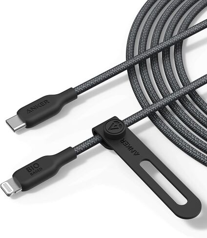 Anker USB-C to Lightning Charging Cable, 541 Organic Nylon Charging Cable (Phantom Black, 90 cm), MFi Certified, Fast Charging Cable for iPhone 14 Plus 14 14 Pro Max 13 13 Pro 12 11 X XS XR in Saudi Arabia