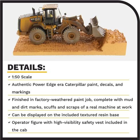 اللودر ذو العجلات Diecast Masters 1:50 Caterpillar 966M، سلسلة Cat شاحنات ومعدات البناء | نموذج بمقياس 1:50 موديل Diecast قابل للجمع 85703 in Saudi Arabia