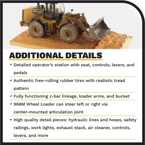 اللودر ذو العجلات Diecast Masters 1:50 Caterpillar 966M، سلسلة Cat شاحنات ومعدات البناء | نموذج بمقياس 1:50 موديل Diecast قابل للجمع 85703 in Saudi Arabia