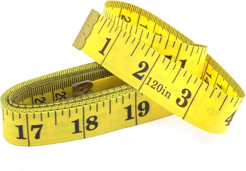 4pcs 3M Soft Sewing Ruler for Body Measuring Dressmaking Dual Side Scaled Tailor Measure Tape 300cm/120 inch Yellow in Saudi Arabia