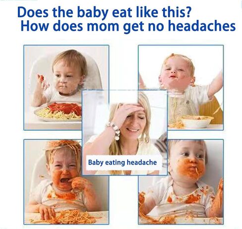 8 pcs toddler plates Silicone Baby Feeding Set with Suction Bowl Divided Plate, Toddler Self Feeding Dish Set with Bib and Plate, Spoon and Fork, Nipple and Teether, Sippy Cup and Lid (Sky blue) in Saudi Arabia