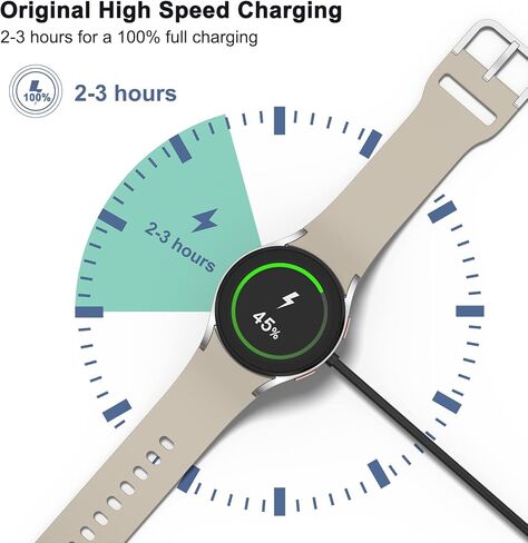 كابل شاحن Meliya لساعة Samsung Galaxy Watch 5/5 Pro/Watch 4/4 Classic/Watch 3/Active 2، كابل حامل حامل شحن USB بديل لشاحن ساعة Samsung Galaxy (3.3 قدم) in Kuwait