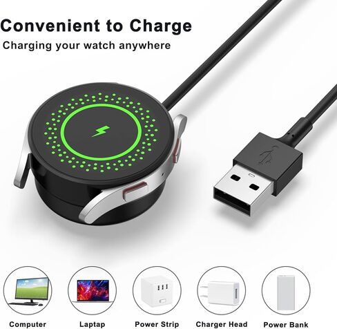 كابل شاحن Meliya لساعة Samsung Galaxy Watch 5/5 Pro/Watch 4/4 Classic/Watch 3/Active 2، كابل حامل حامل شحن USB بديل لشاحن ساعة Samsung Galaxy (3.3 قدم) in Kuwait