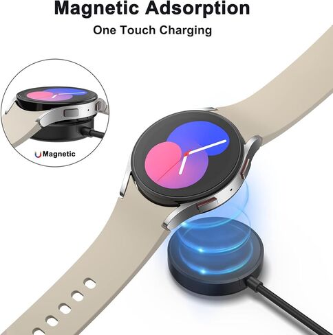 كابل شاحن Meliya لساعة Samsung Galaxy Watch 5/5 Pro/Watch 4/4 Classic/Watch 3/Active 2، كابل حامل حامل شحن USB بديل لشاحن ساعة Samsung Galaxy (3.3 قدم) in Kuwait