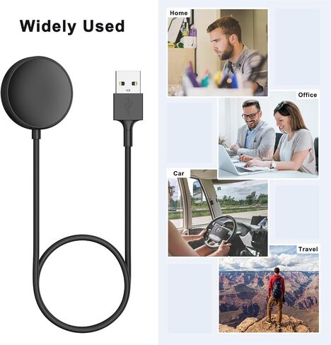 كابل شاحن Meliya لساعة Samsung Galaxy Watch 5/5 Pro/Watch 4/4 Classic/Watch 3/Active 2، كابل حامل حامل شحن USB بديل لشاحن ساعة Samsung Galaxy (3.3 قدم) in Kuwait