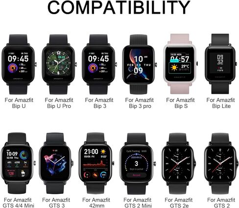 2 حزمة من الأربطة لـ Amazfit Bip 3 / Bip 3 Pro / Bip U Pro / Bip / Bip Lite / Bip S / Bip S lite / Bip U، حزام ساعة بديل رياضي من السيليكون الناعم سريع التحرير 20 مم لـ Amazfit GTS 4 / GTS 4 Mini / GTS 3 / GTS 2 / GTS 2e / GTS 2 mini / GTS ساعة ذكية Wom in Saudi Arabia