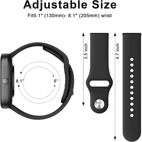 2 حزمة من الأربطة لـ Amazfit Bip 3 / Bip 3 Pro / Bip U Pro / Bip / Bip Lite / Bip S / Bip S lite / Bip U، حزام ساعة بديل رياضي من السيليكون الناعم سريع التحرير 20 مم لـ Amazfit GTS 4 / GTS 4 Mini / GTS 3 / GTS 2 / GTS 2e / GTS 2 mini / GTS ساعة ذكية Wom in Saudi Arabia