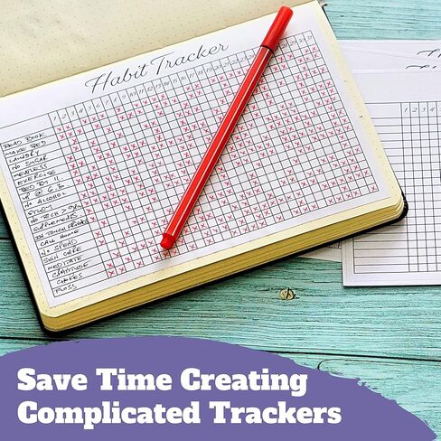 ملصقات مخطط تعقب العادة - × 24 ورقة ملصقات للعادة - لوازم يومية لتتبع الماء والنوم والأهداف والإنتاجية والامتنان والمزاج والمزيد - تعقب العادات الأسبوعية والشهرية in Kuwait