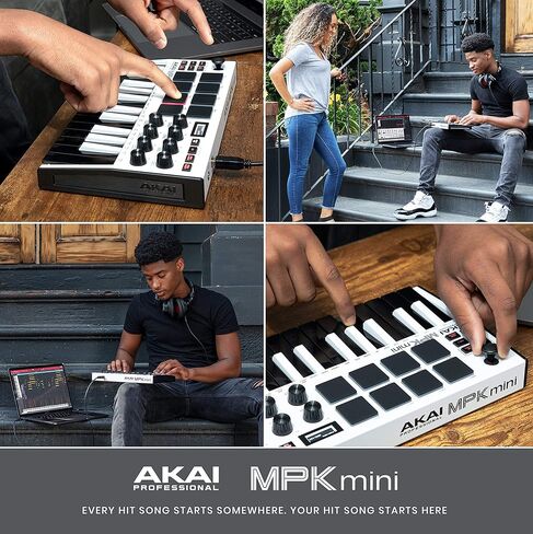 وحدة تحكم لوحة المفاتيح Akai MPK Mini MK3 - أبيض in Saudi Arabia