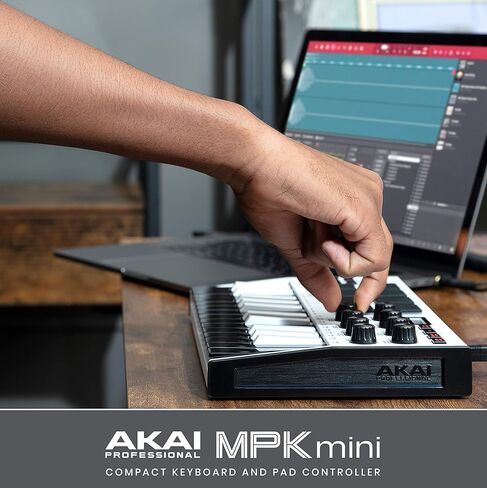 وحدة تحكم لوحة المفاتيح Akai MPK Mini MK3 - أبيض in Saudi Arabia
