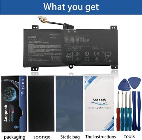 بطارية كمبيوتر محمول C41N1731 متوافقة مع Asus ROG Strix Scar II GL704 GL504GW GL504GS Strix Hero II GL504GM-ES168T GL504GM Series Notebook C41PNC5 0B200-02940000 15.4V 66Wh 4335mAh in Saudi Arabia