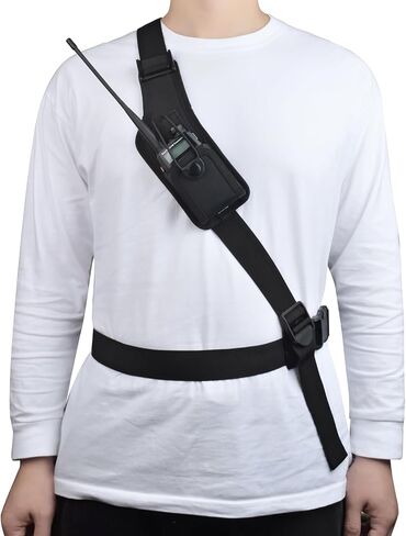 Universal Radio Chest Nylon Holder, Walkie-Talkie Holster Bag for Baofeng UV5R Retevis Kenwood Motorola Talkabout Yaesu Midland CB Radio in Saudi Arabia