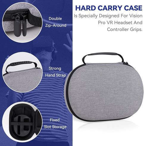 حقيبة حمل متوافقة مع سماعات Apple Vision Pro VR وملحقات وحدات التحكم باللمس، وحقيبة صلبة للسفر والتخزين in Kuwait