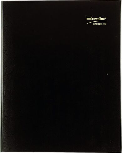 Brownline 2023 Essential Monthly Planner, 14 Months, December 2022 to January 2024, Stitched Binding, 10.75" x 8.5", Black (CB450.BLK-23) in Saudi Arabia