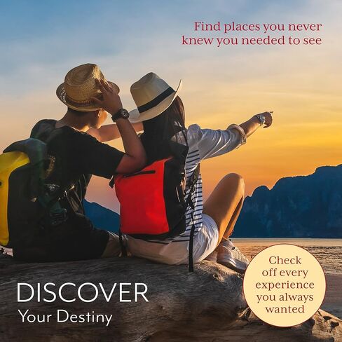 قائمة الجرافات المذهلة - دليل السفر، منظم، مجلة سفر غير مؤرخة - اكتشف أعظم المعالم السياحية والأنشطة على وجه الأرض - جلد نباتي أحمر in Kuwait