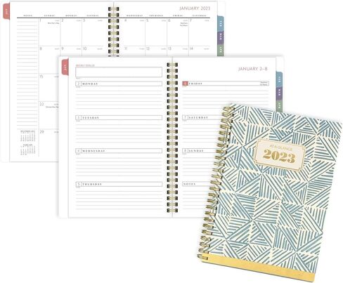 AT-A-GLANCE 2024 Weekly & Monthly Planner, 5-1/2" x 8-1/2", Small, Monthly Tabs, Pocket, Badge Floral (1675F-200-24) in Saudi Arabia