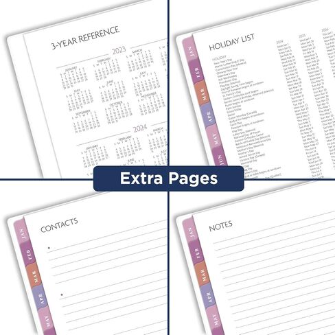 AT-A-GLANCE 2024 Weekly & Monthly Planner, 5-1/2" x 8-1/2", Small, Monthly Tabs, Pocket, Badge Floral (1675F-200-24) in Saudi Arabia