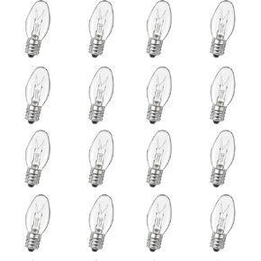 Salt Lamp Bulbs - 15 Watt Light Bulbs for Scentsy Wax Warmer - C7 Replacement Bulbs for Plug in Wax Diffuser- Warmwhite - Dimmable,16 Packs (Salt Lamp Bulb 15w) in Saudi Arabia
