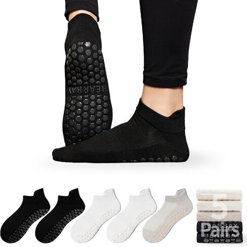 Pilates Socks for Women - Non Slip Grip Socks for Yoga, Barre, Hospital, Barefoot in Saudi Arabia