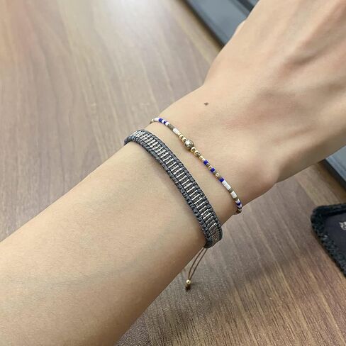 KELITCH بوهو البذور مطرز أساور جلدية التفاف سوار المرأة اليدوية الإسورة الأساور in Kuwait