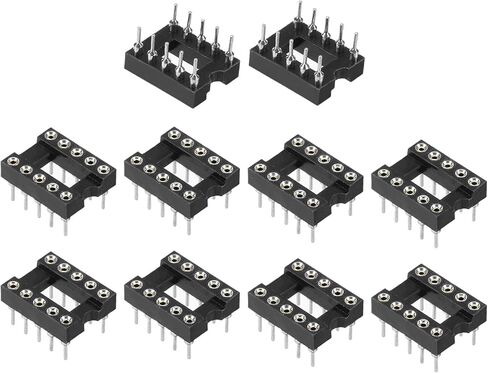 MECCANIXITY 2.54 مم الملعب 28 دبابيس DIP IC موصل مقبس صف مزدوج 15.2 صف الملعب دبابيس مستديرة لحام لتجربة الالكترونيات DIY 20 قطعة in Saudi Arabia
