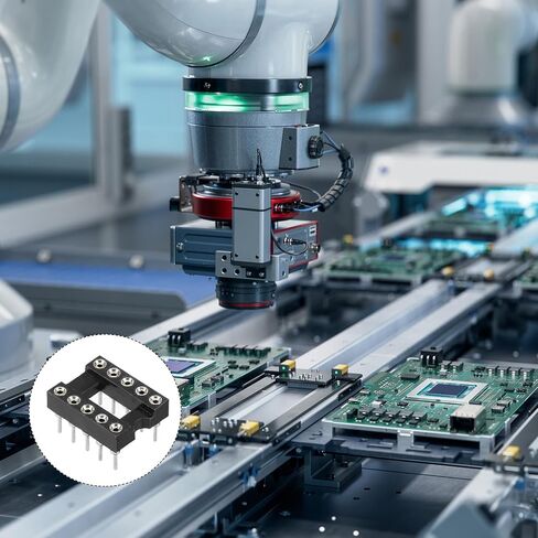 MECCANIXITY 2.54 مم الملعب 28 دبابيس DIP IC موصل مقبس صف مزدوج 15.2 صف الملعب دبابيس مستديرة لحام لتجربة الالكترونيات DIY 20 قطعة in Saudi Arabia