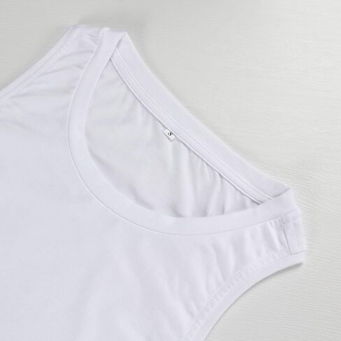 Primoda Womens Slobess Tank Tops Crew Neck Lourd Fit Summer Disualy Curved Tunic Shirt in Kuwait