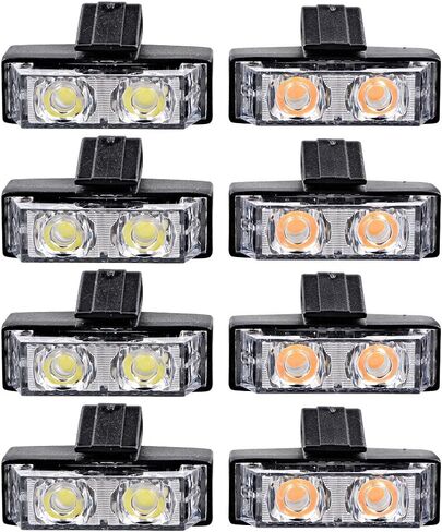 Astra Depot 16X Amber 2-LED Warning Emergency Strobe Lights Bar + Flashing Control Box + Pattern + Mode Indicate Switch in Saudi Arabia