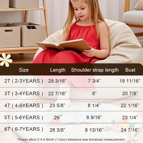 Little Bitty Toddler Girls Cotton Seersucker Suspender Dress Breathable Loose for Beach Holiday 2-7 Years in Saudi Arabia
